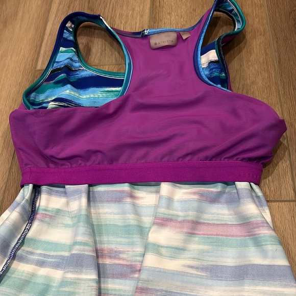 Athleta Racerback Swim or Athletic Tank Adjustable Waist Tie Size Medium - Picture 9 of 9